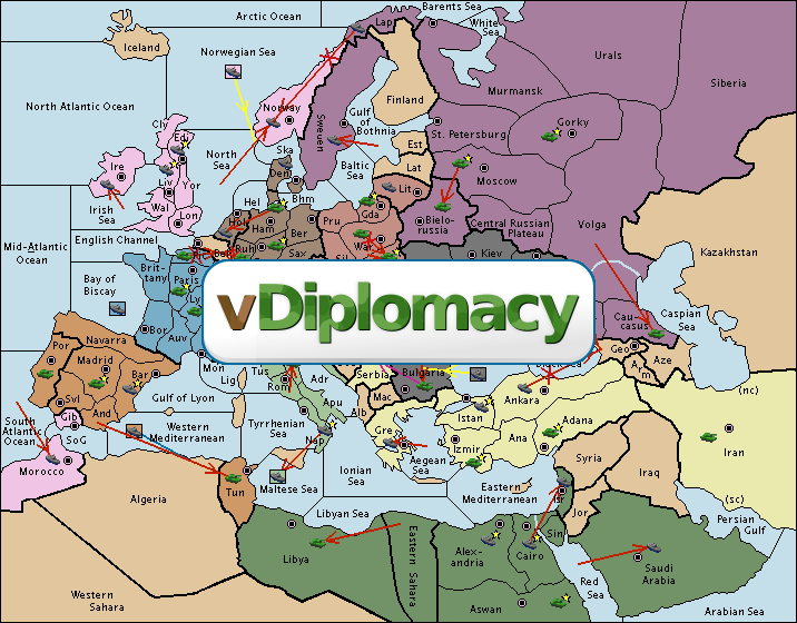 A vDiplomacy map The map